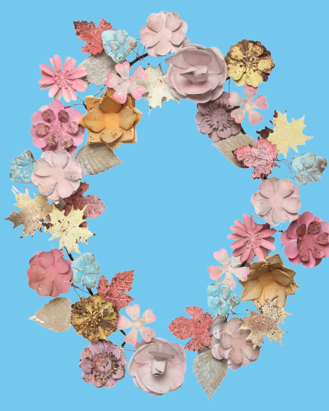 Colourful Flower Wreath Large