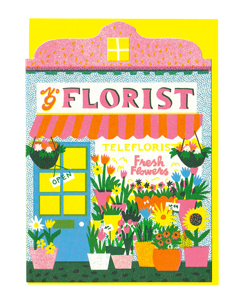 Florist Die Cut Card