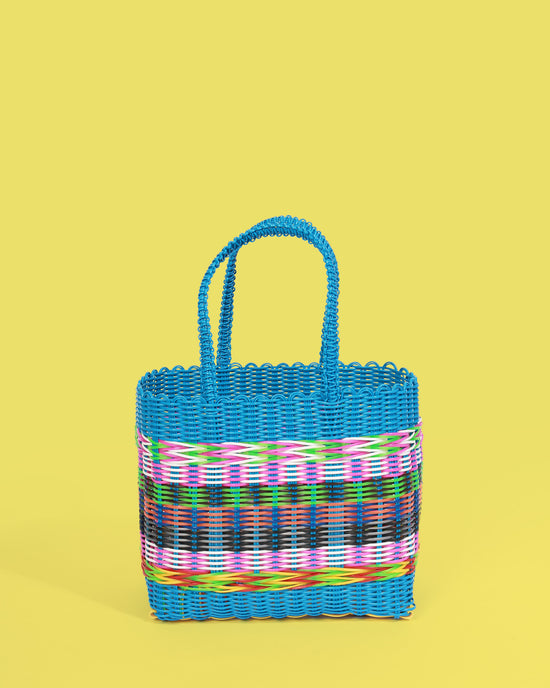 Fair Trade Plastic Basket, Blue