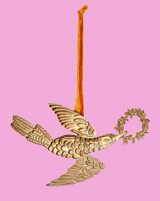 Golden Bird With Wreath