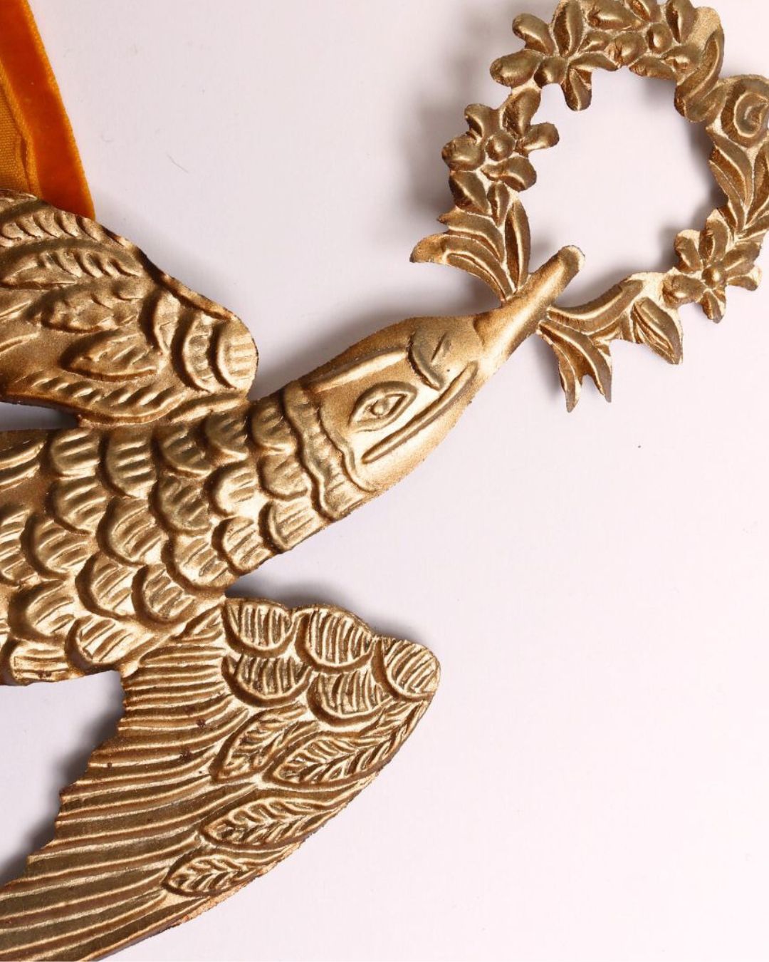 Golden Bird With Wreath