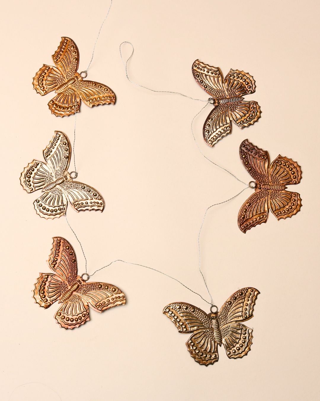 Antique Gold Butterfly Garland Decoration