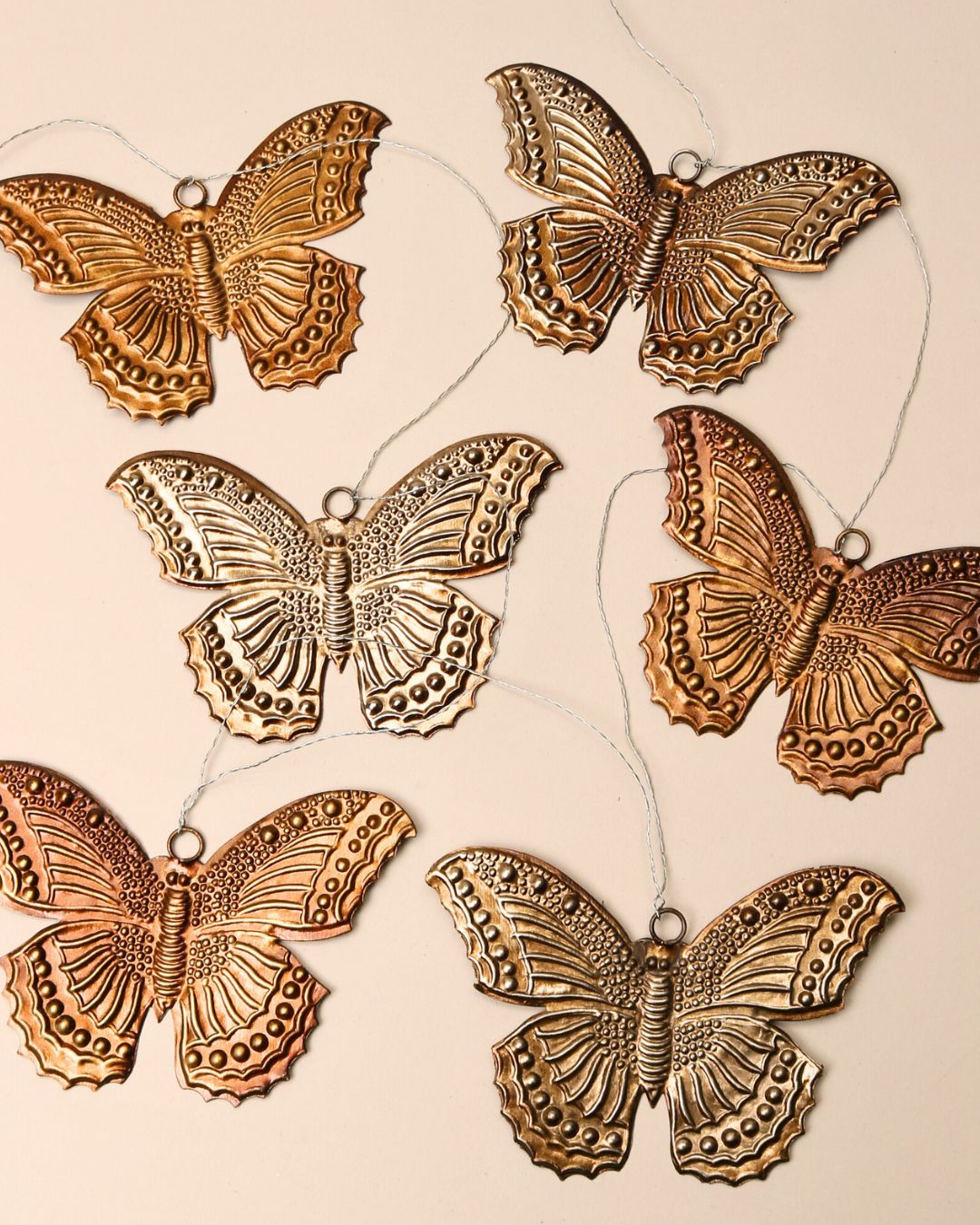 Antique Gold Butterfly Garland Decoration