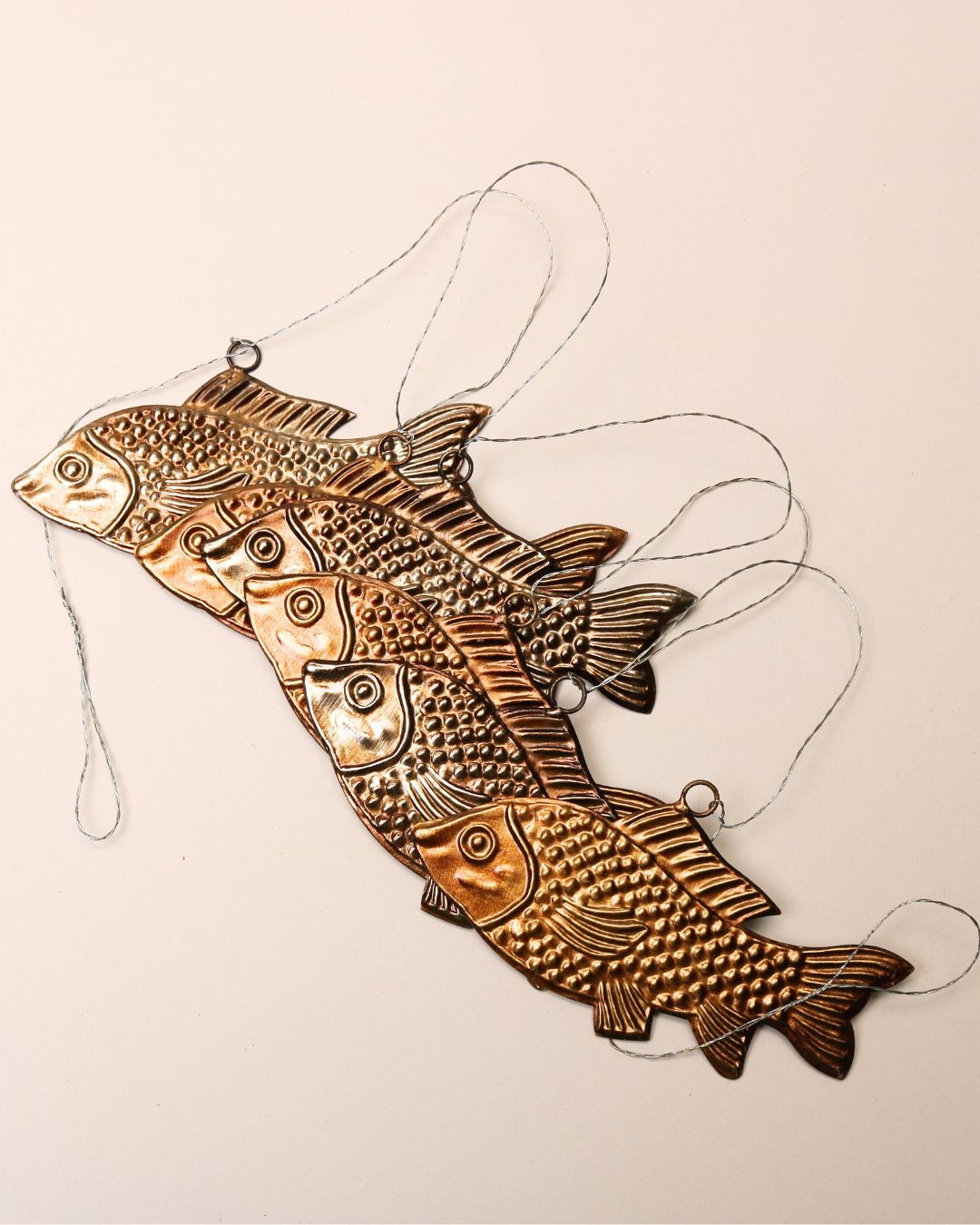 Antique Gold Fish Garland Decoration