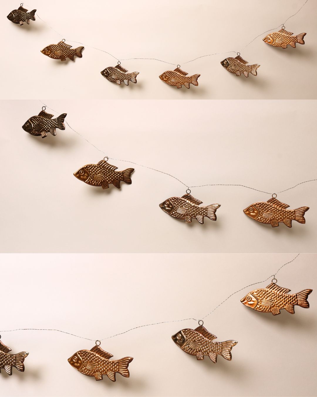 Antique Gold Fish Garland Decoration