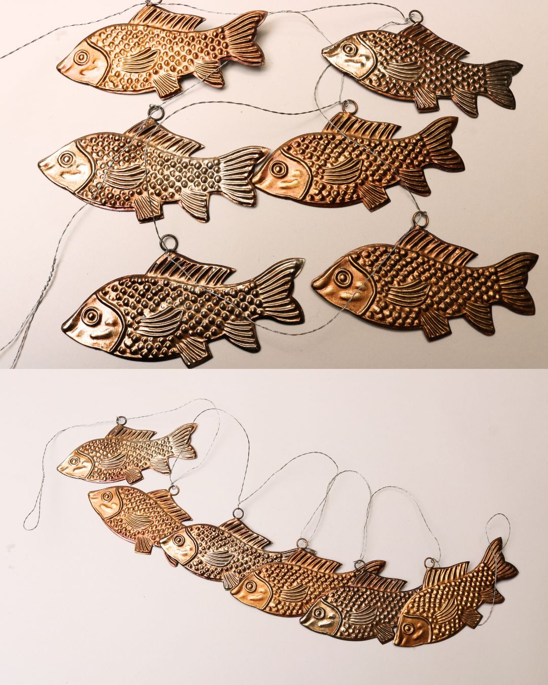 Antique Gold Fish Garland Decoration