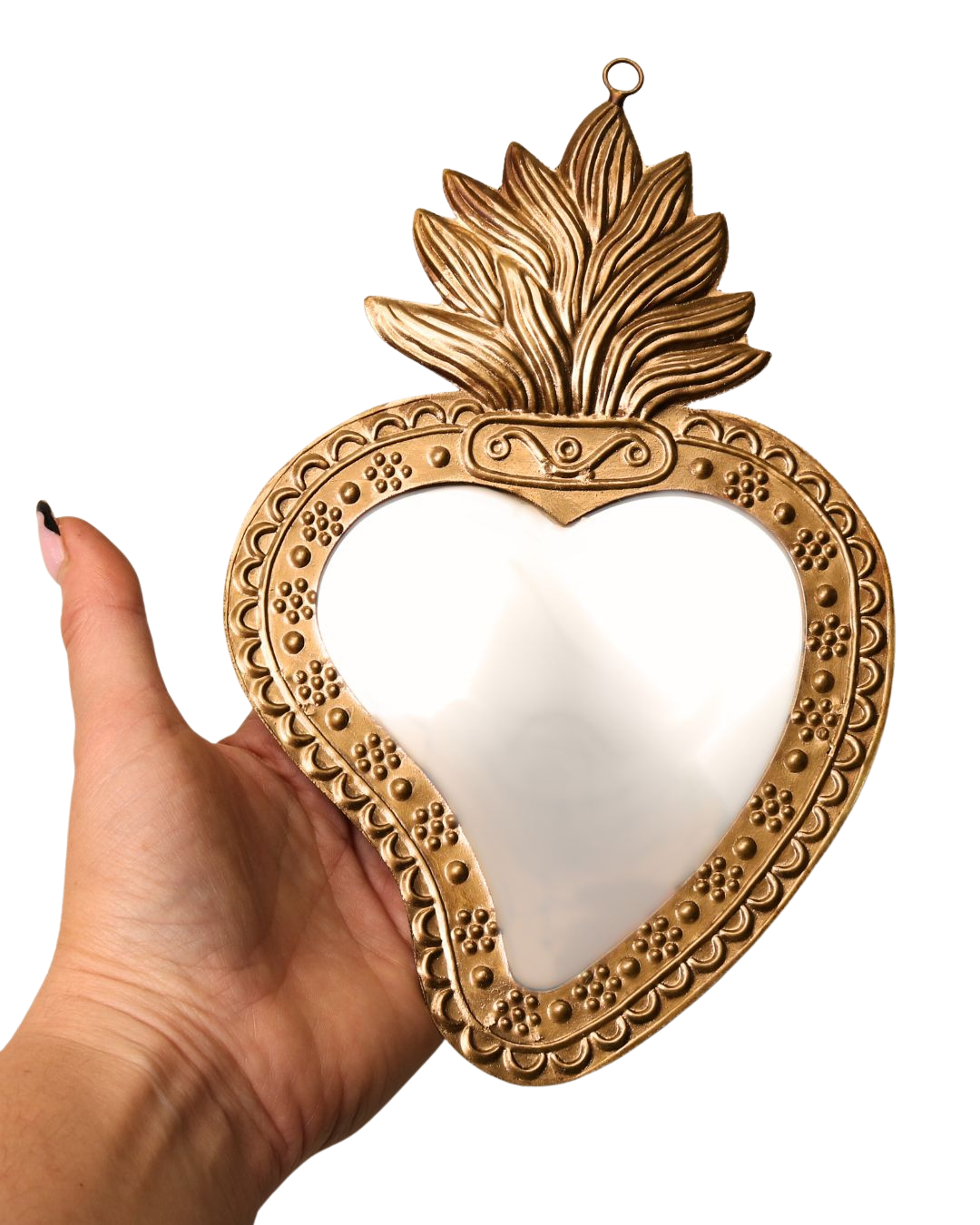 Flaming Heart Mirror
