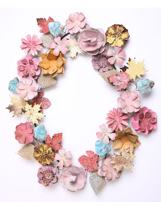 Colourful Flower Wreath Large