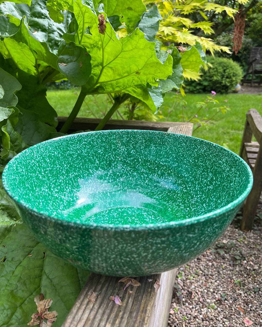 Melamine Bowl, Green Speckle