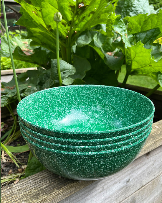 Melamine Bowl, Green Speckle