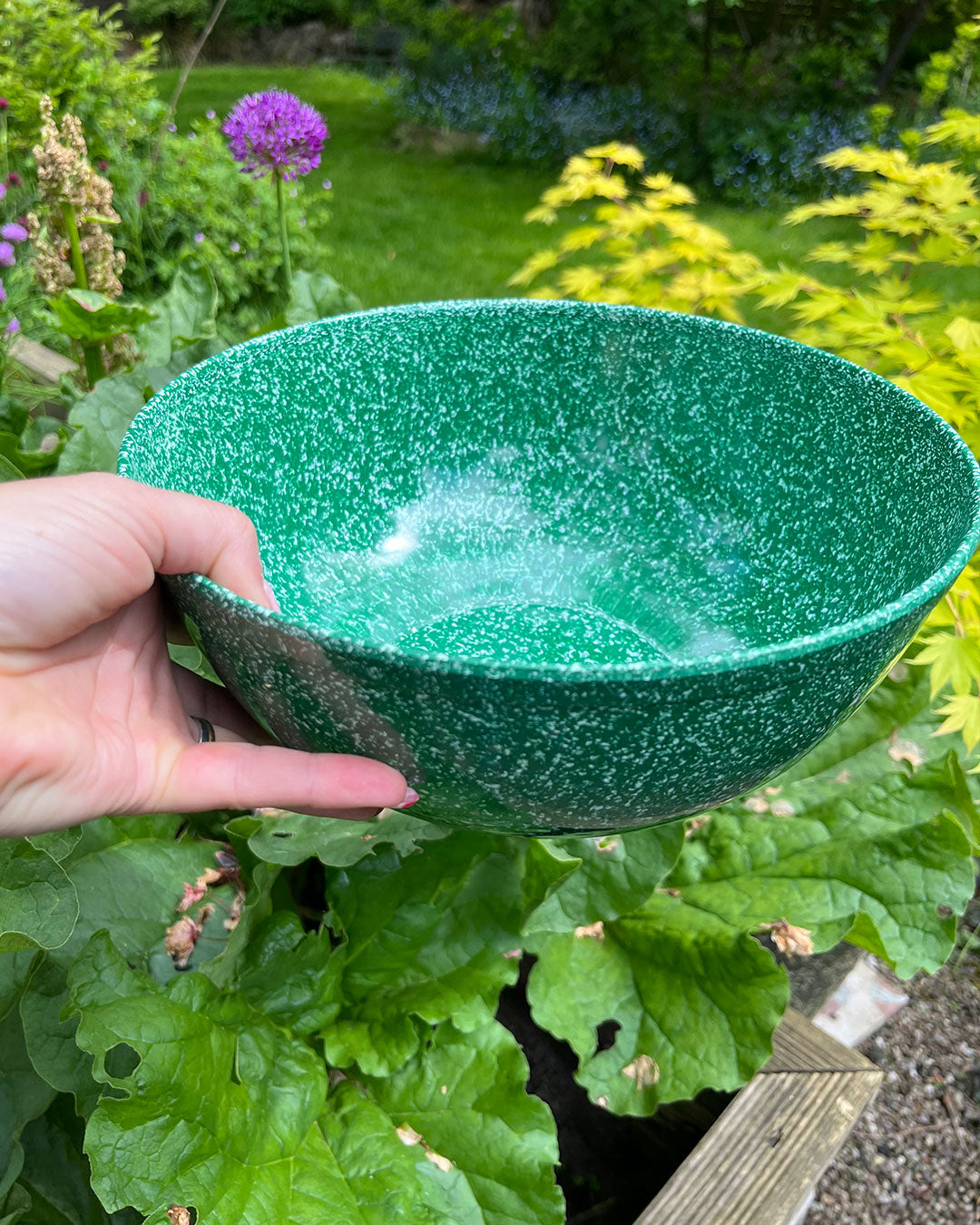 Melamine Bowl, Green Speckle