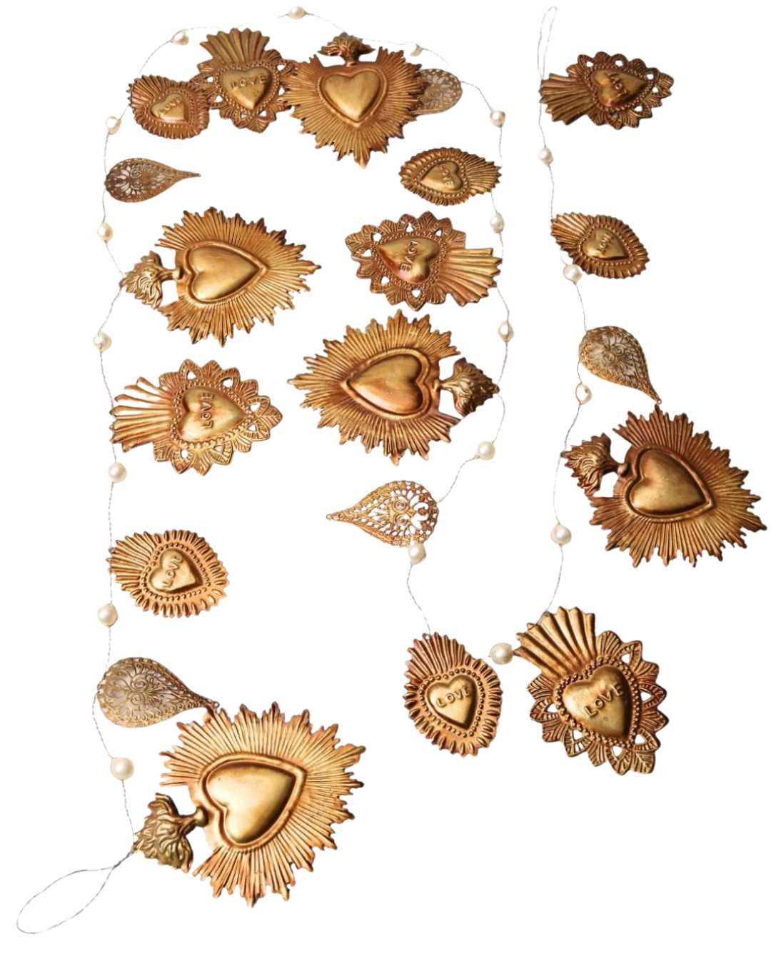 Heart Garland with Pearls