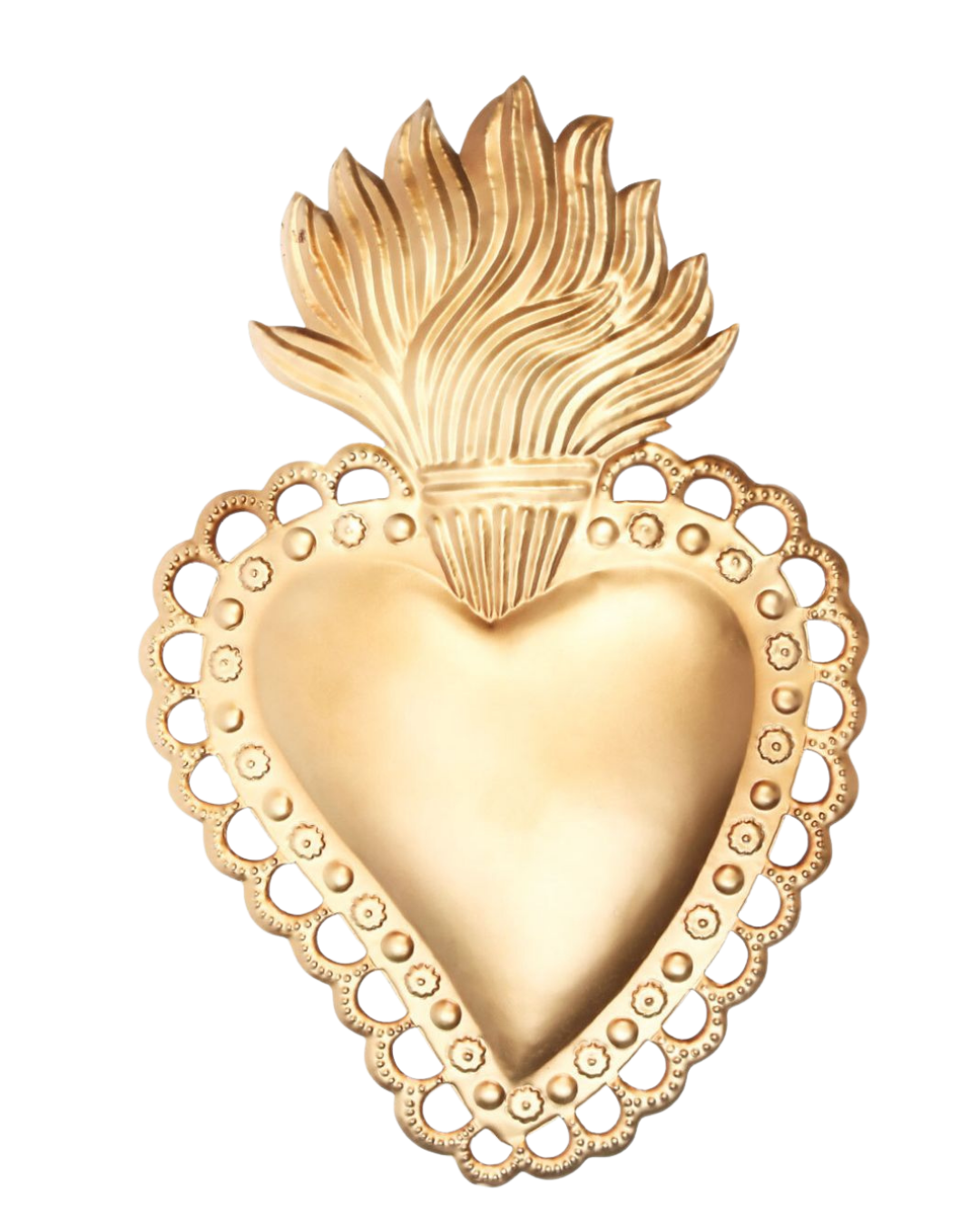 XL Flaming Heart Milagro