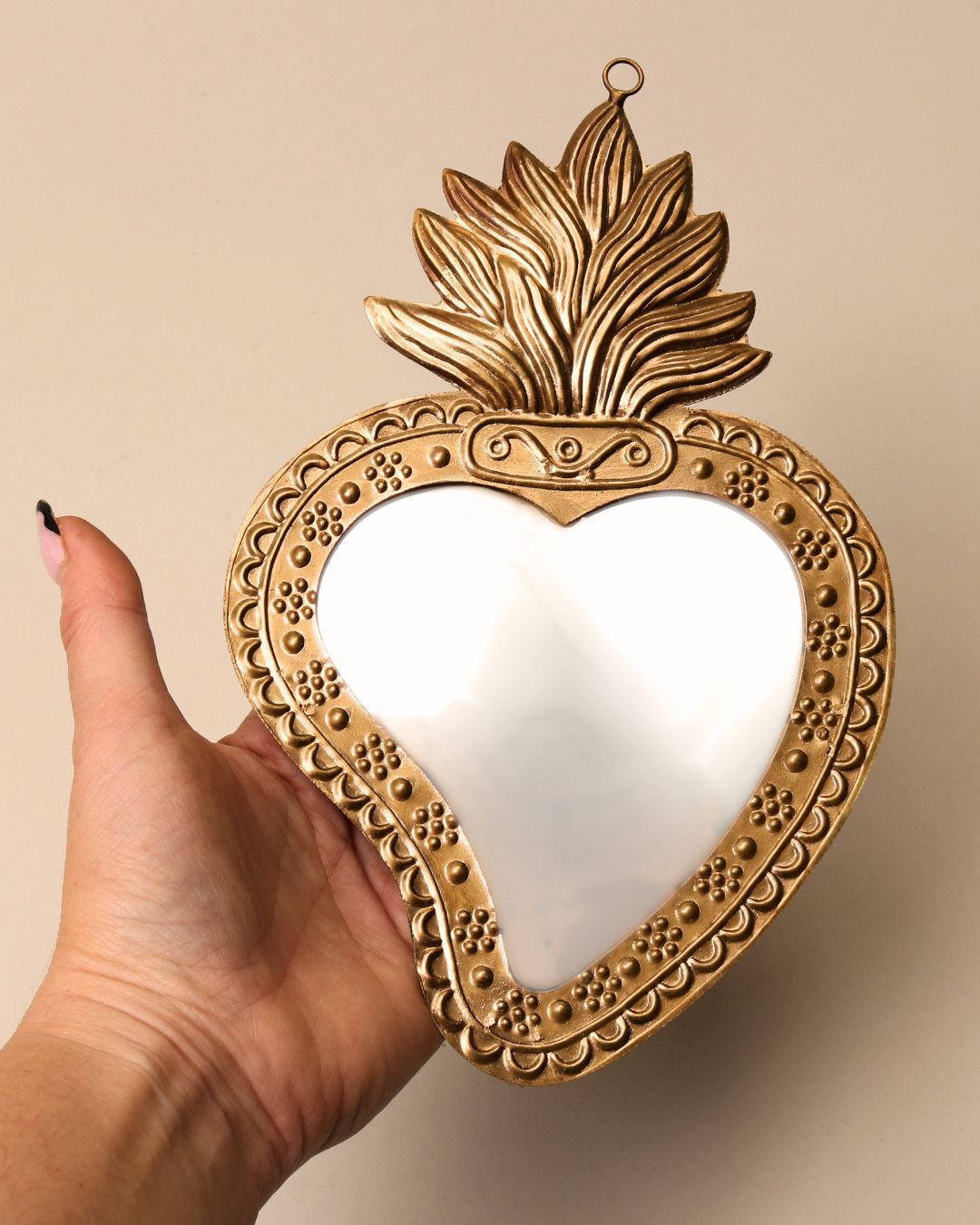 Flaming Heart Mirror