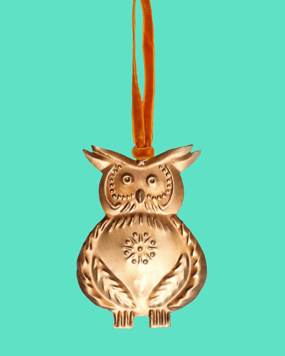 Golden Owl Pressed Decoration