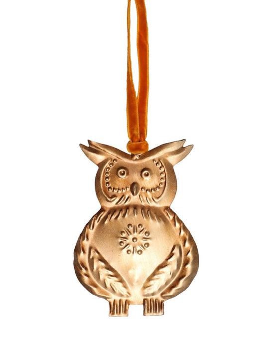 Golden Owl Pressed Decoration