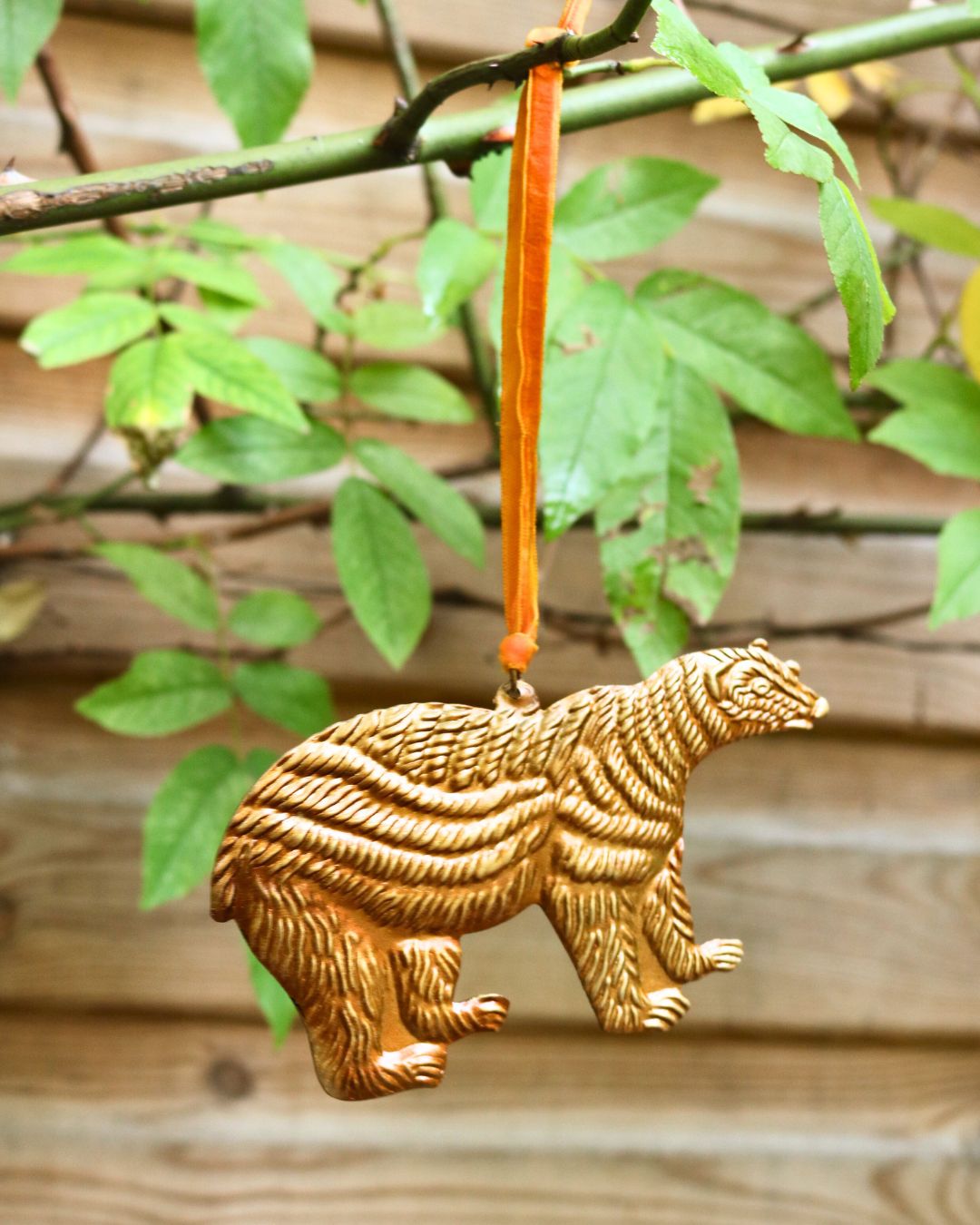 Polar Bear gold Pressed Decoration