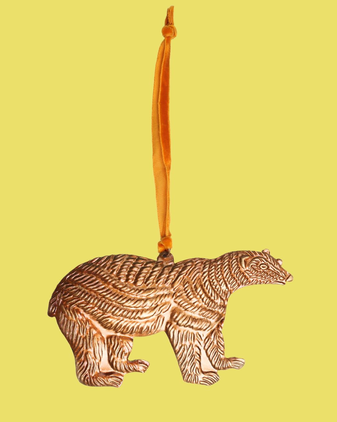 Polar Bear gold Pressed Decoration