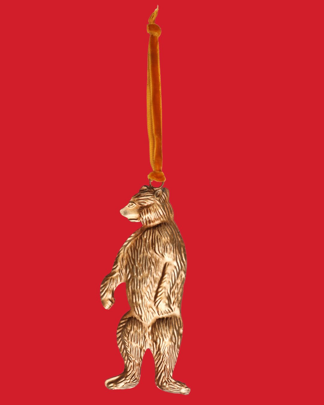 Gold Pressed Standing Bear Decoration