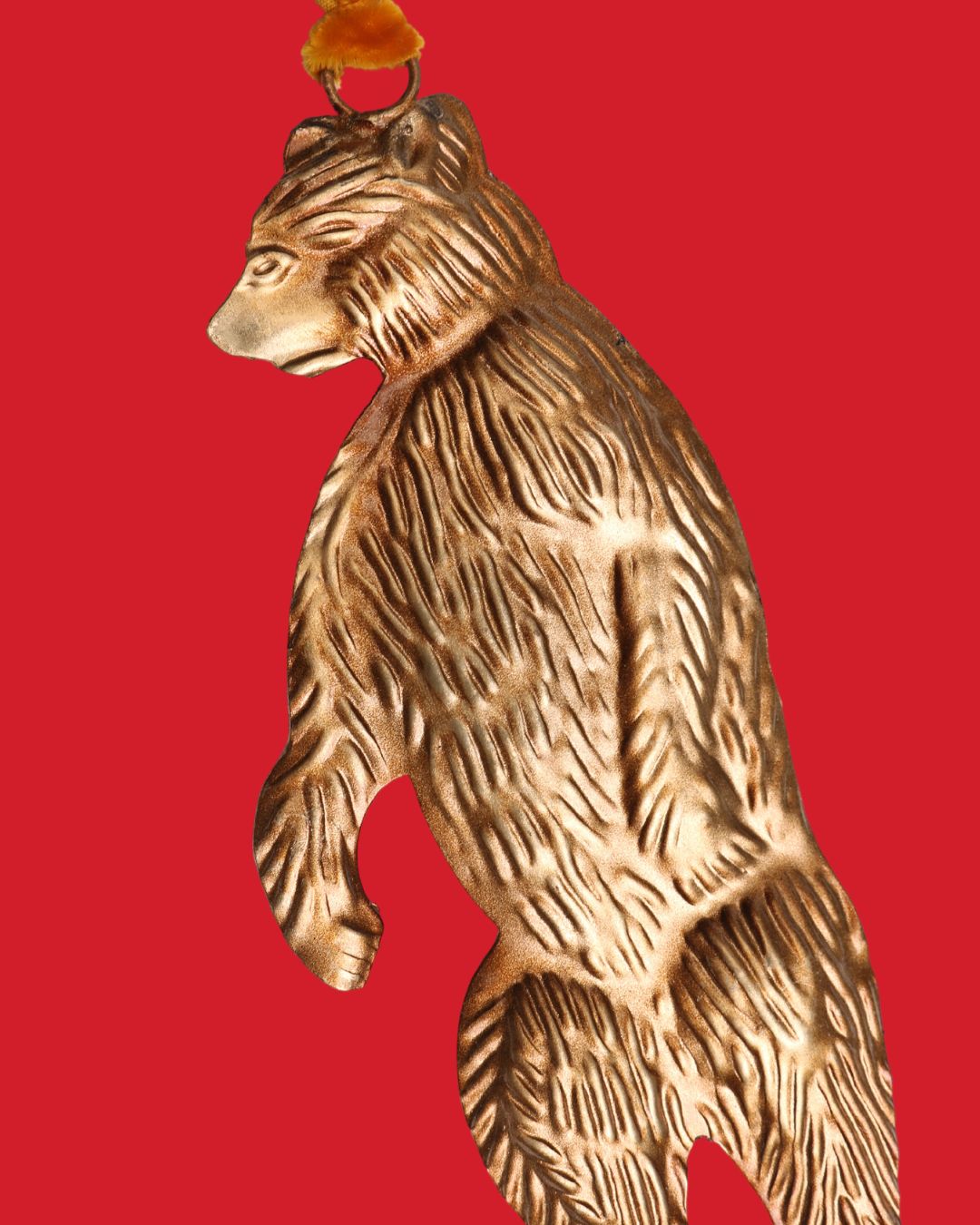 Gold Pressed Standing Bear Decoration