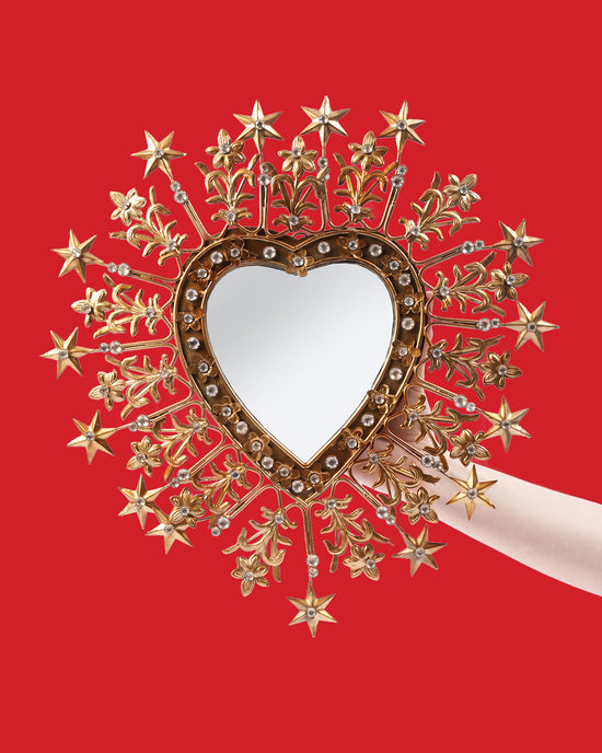 Celestial Heart Shaped Mirror