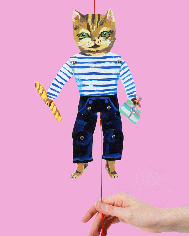 Nathalie Lété Cat Puppets, Set of 2