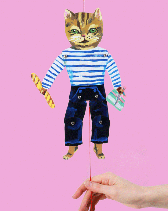 Nathalie Lété Cat Puppets, Set of 2
