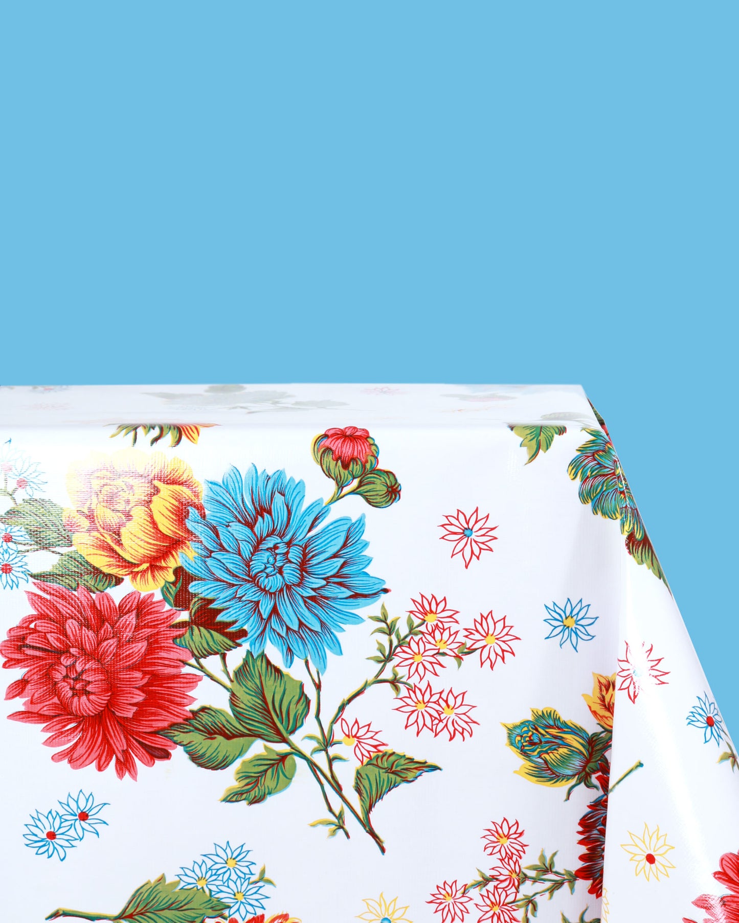 Cristantemos Oilcloth, White
