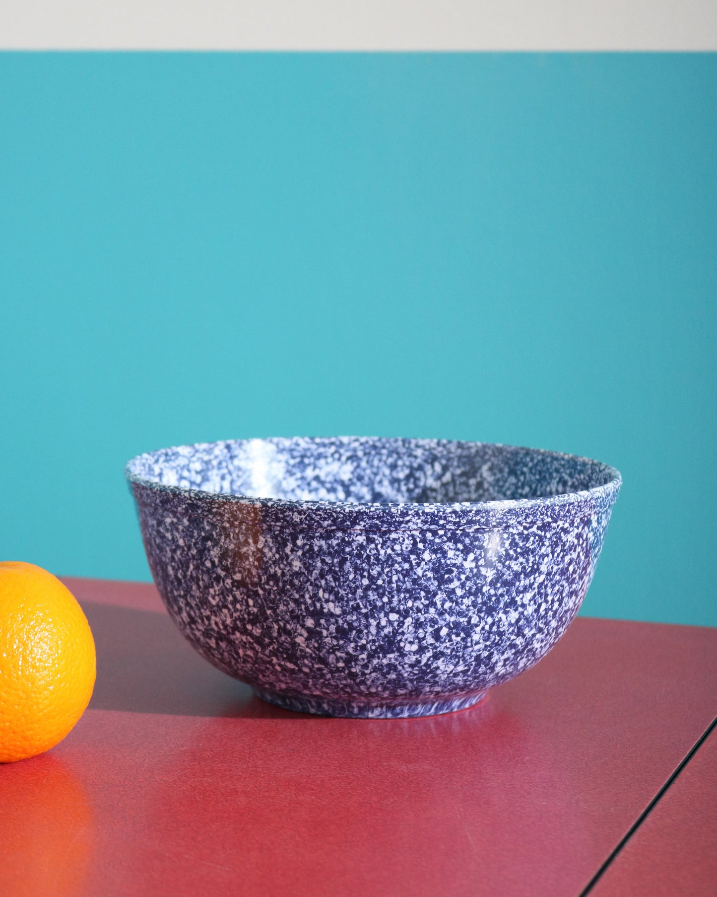 Melamine Bowl, Blue Speckle