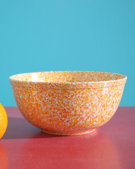Melamine Bowl, Orange Speckle