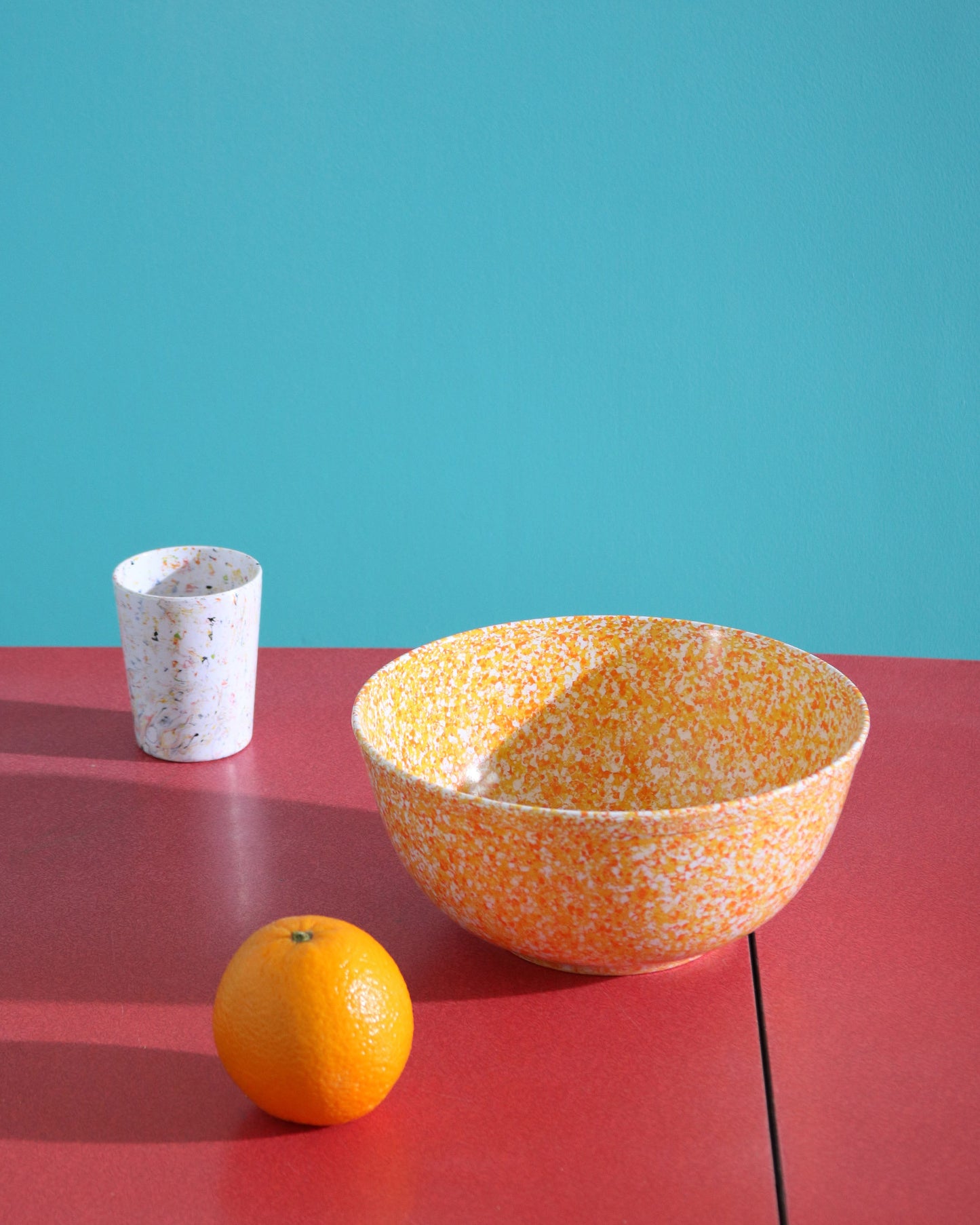 Melamine Bowl, Orange Speckle
