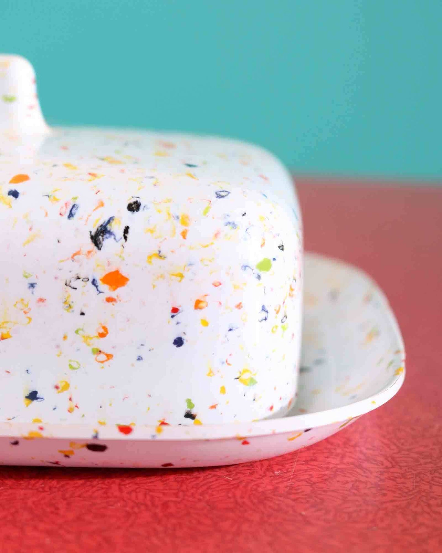 Melamine Butter Dish, Speckle