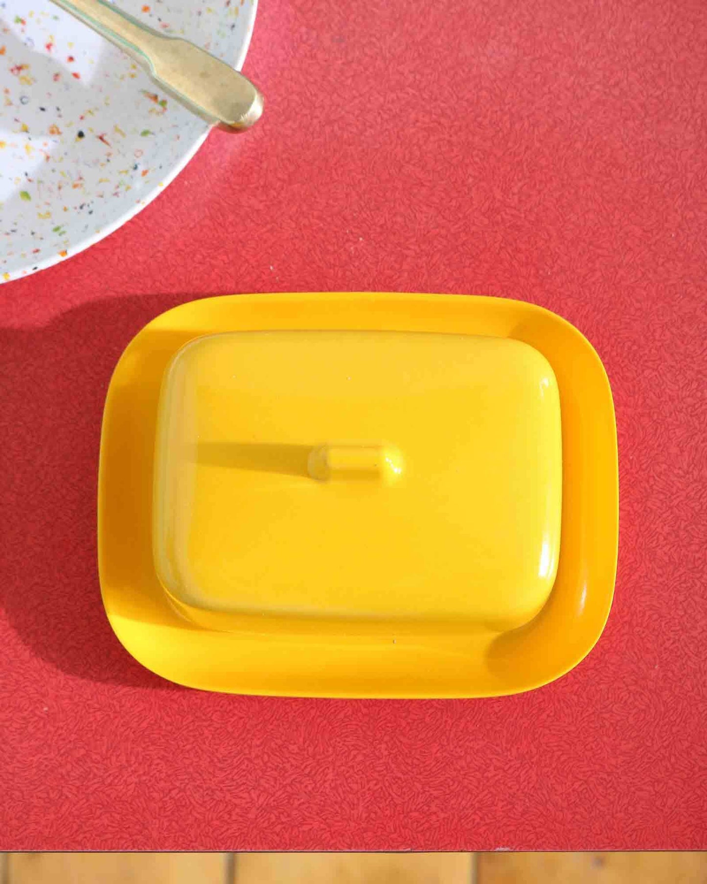 Melamine Butter Dish, Yellow