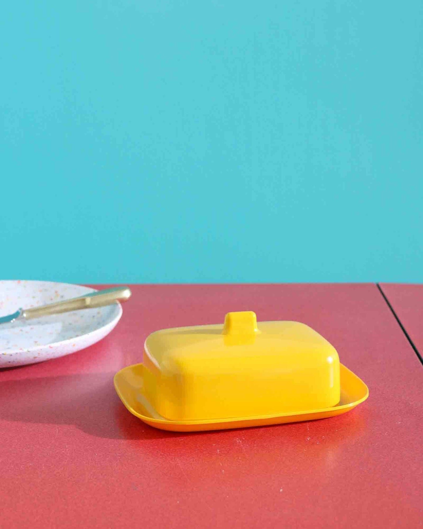 Melamine Butter Dish, Yellow