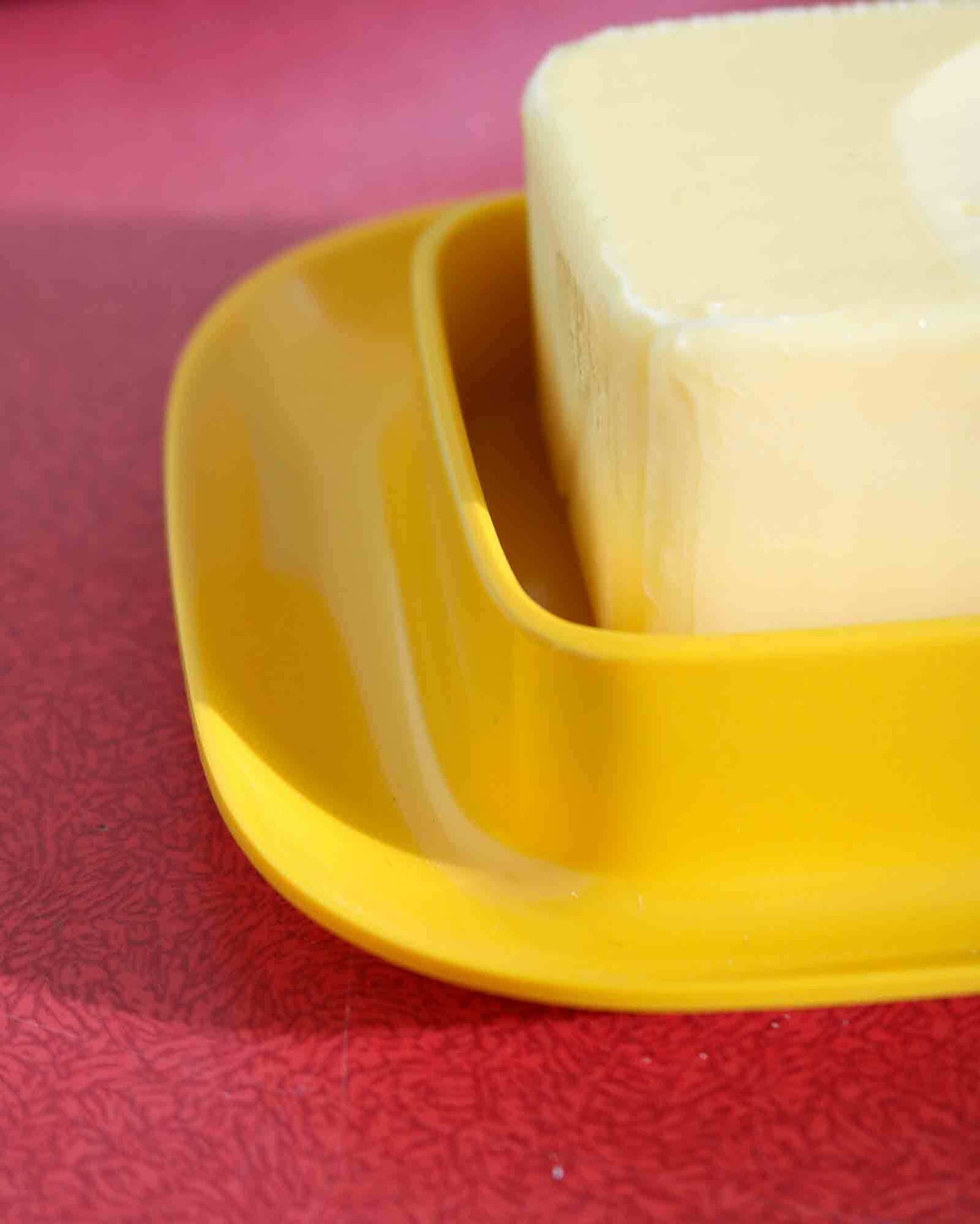Melamine Butter Dish, Yellow