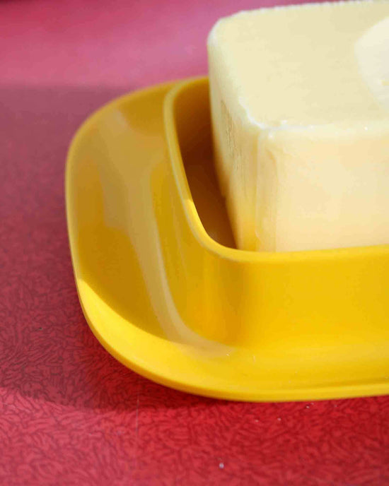 Melamine Butter Dish, Yellow
