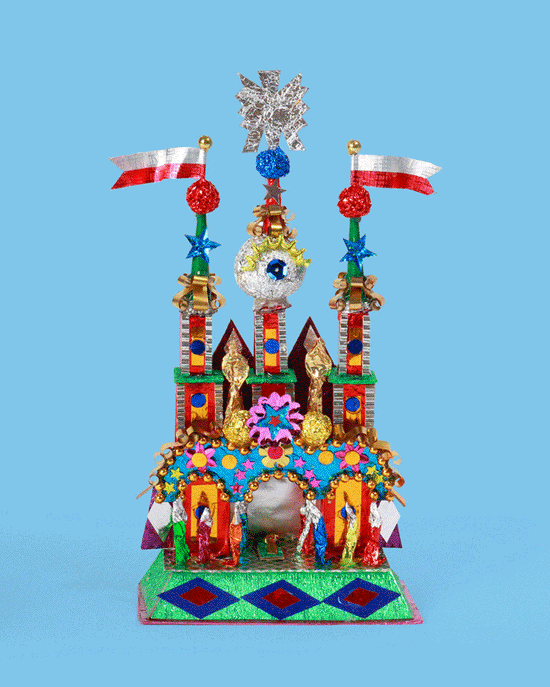 Kraków Foil Nativity Crib