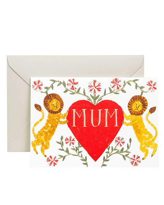 Mum Lion Heart Card