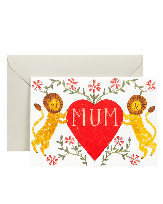 Load image into Gallery viewer, Mum Lion Heart Card
