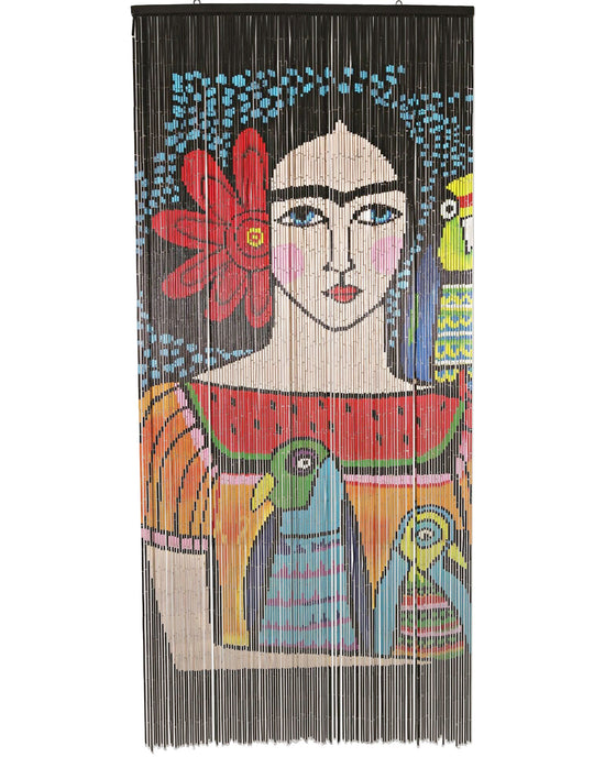 Frida Illustration Bamboo Curtain