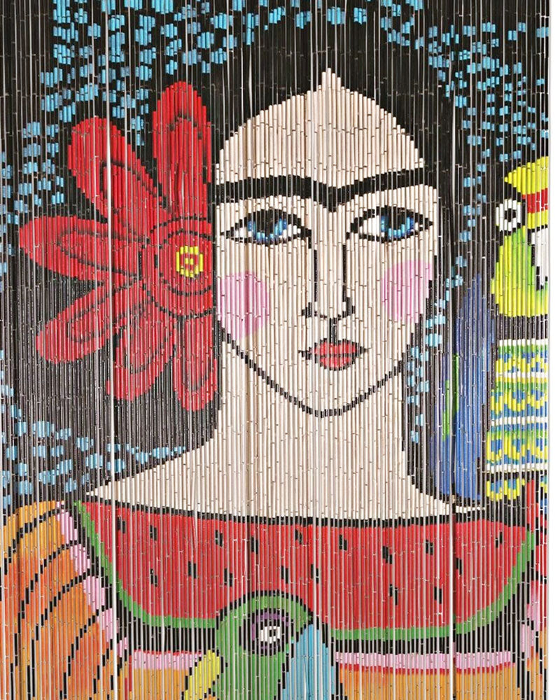 Frida Illustration Bamboo Curtain