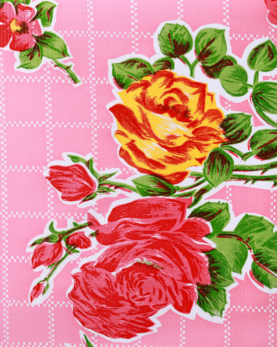 Rose Oilcloth, Pink