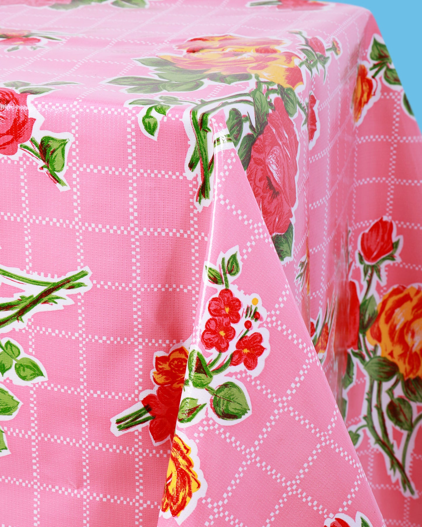 Rose Oilcloth, Pink