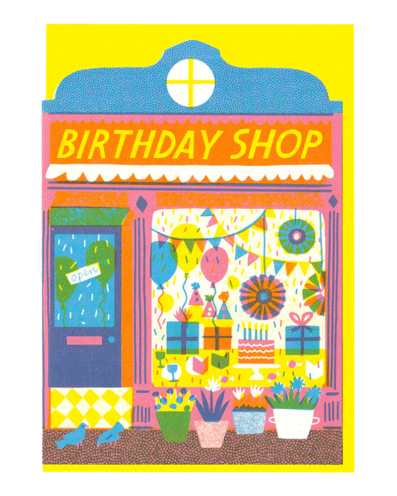 Load image into Gallery viewer, Birthday Shop Die Cut Card
