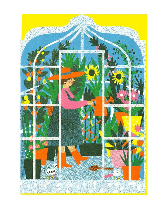 Greenhouse Die Cut Card