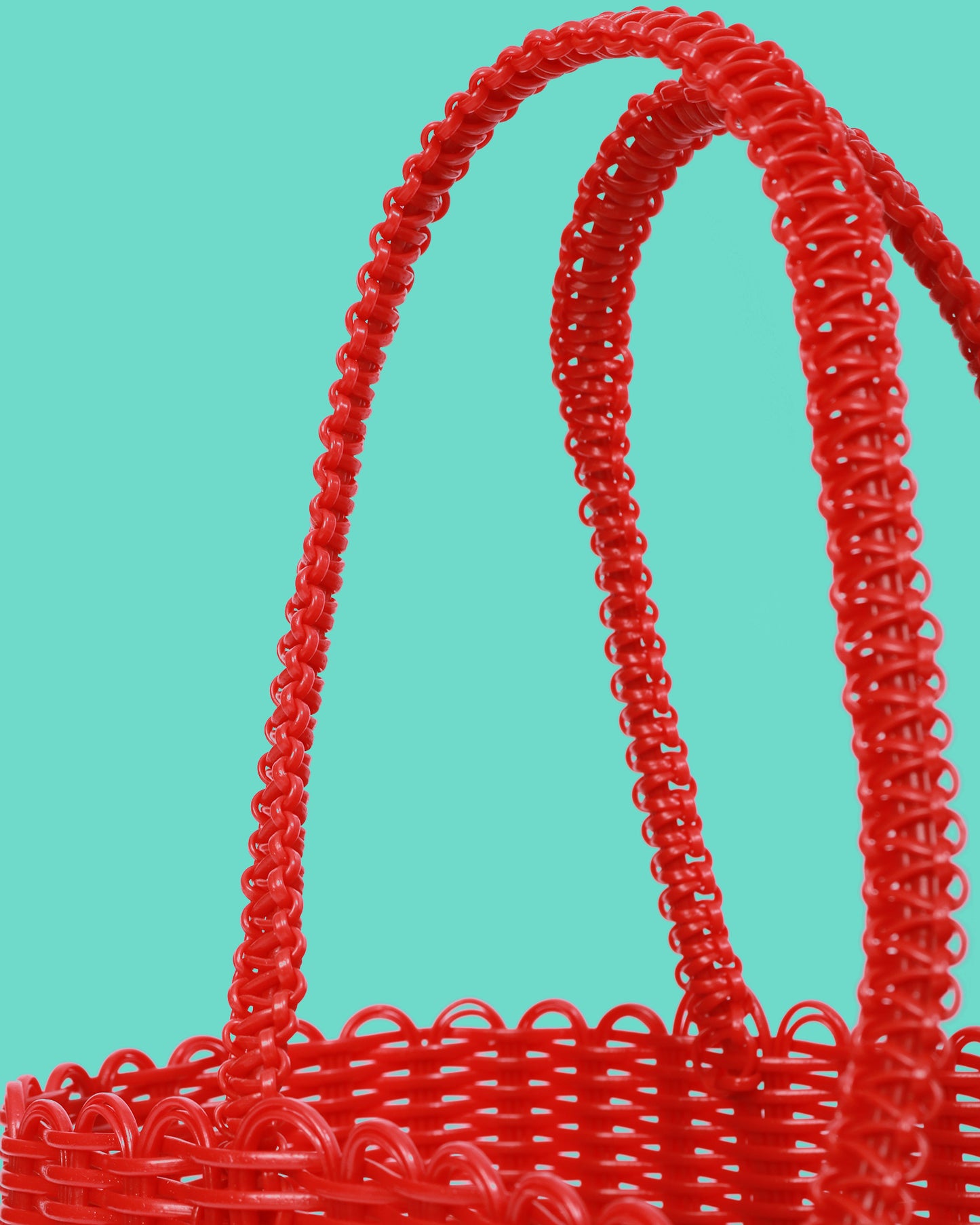 Fair Trade Plastic Basket, Red