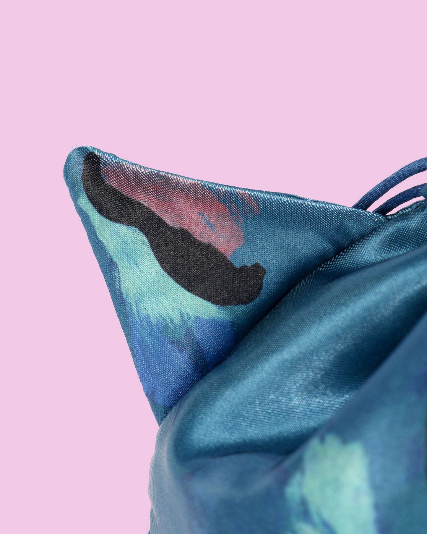 Nathalie Lété Drawstring Cat Bag, Blue