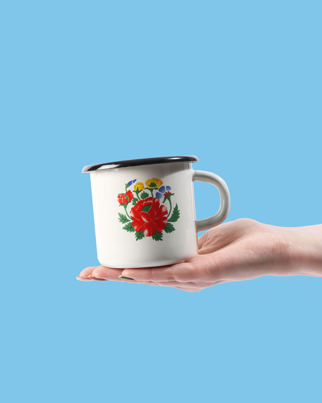 Enamel Mug, Floral