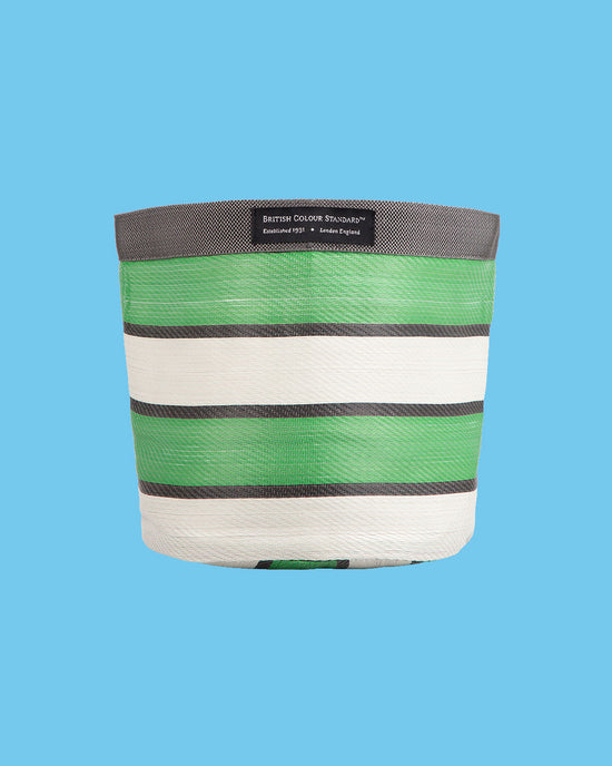 Load image into Gallery viewer, Striped Plant Pot Cover Green, Medium
