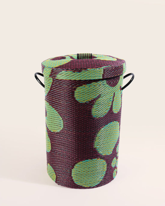 Handwoven Basket with Lid, No 12